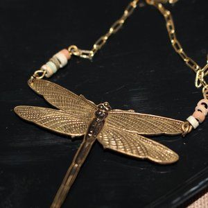 VIntage Beautiful Jools Dragon Fly Necklace Old New Stock 1980's-90's